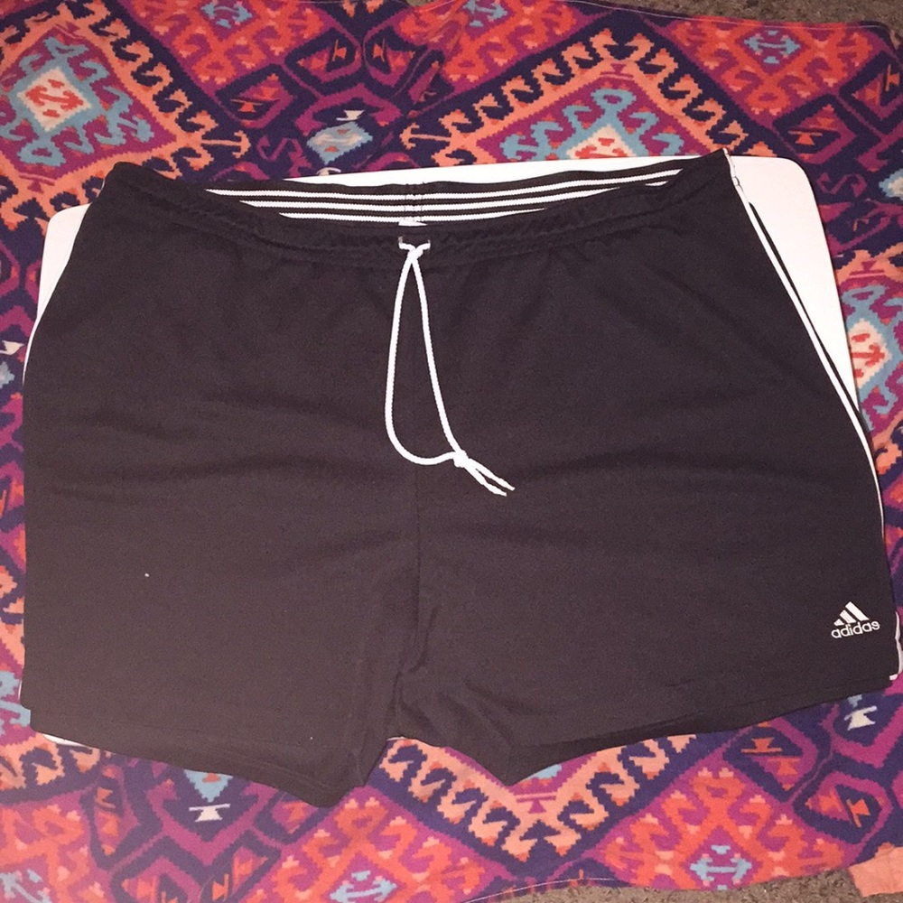 Black Drawstring Adidas Shorts
